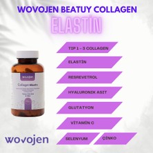 Wovojen Collagen Beauty 90 Tablet Hidrolize  Peptitleri - Hidrolize  - Hyaluronik Asit - Resveratrol ve Glutatyon Takviye Edici Gıda