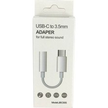 Type-C To Aux 3.5mm Kulaklık Çevirici Dönüştürücü Adaptör Usb-C Adaptör(Samsung Cihazlara Uyumsuz)