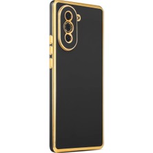 Musal Huawei Nova 10 Pro Kılıf Kamera Korumalı Altın Kenar Tasarım Silikon