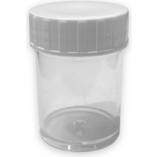 Güvenç Ambalaj 100 Adet - 25ML Boş Kapaklı Plastik Şeffaf Kristal Mini Kutu