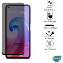 Microsonic Oppo A36 Privacy 5d Gizlilik Filtreli Cam Ekran Koruyucu Siyah