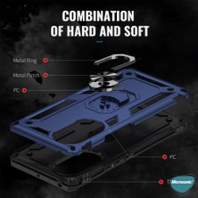 Microsonic Huawei Nova 9 Se Kılıf Military Ring Holder Siyah