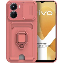 Microsonic Vivo Y16 Kılıf Multifunction Silicone Pembe