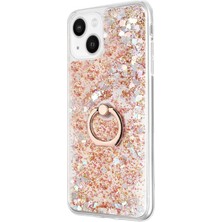 Microsonic Apple iPhone 13 Kılıf Glitter Liquid Holder Gold