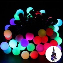 Sarfex Boncuk Top LED Işık Rgb 5 Metre 28 Top Yanıp Sönen Fişli Modern Tasarım Dekoratif Aydınlatma