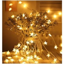 EC Shop Suled Dekoratif 5 Metre 20 Adet Yıldızlı Ip LED Işık - Fişli Yıldız LED Süs Günışığı