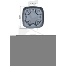 Toxa 6 Adet 0,27 Litre Karışık Renkli Mercan Kare Saksı Mini Boy Plastik Minik Kaktüs Sukulent Saksısı No1