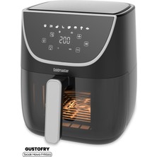 Goldmaster Gustofry 1700 Watt Xl Dokunmatik 8 Ön Ayarlı Cam Kapaklı Hazne Aydınlatmalı Airfryer Sıcak Hava Fritözü