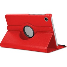 Microsonic Lenovo Tab M10 Plus 3.nesil 10.6`` Kılıf (ZAAJ0075TR) 360 Rotating Stand Deri Kırmızı