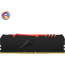 Kingston Fury Beast RGB 8GB KF432C16BBA/8 (1x8GB) DDR4 3200MHz CL16 Masaüstü PC Bellek