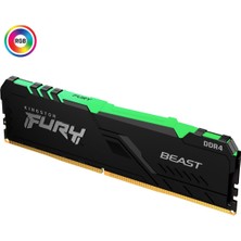 Kingston Fury Beast RGB 8GB KF432C16BBA/8 (1x8GB) DDR4 3200MHz CL16 Masaüstü PC Bellek