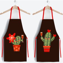 Ays Home 2'li Kaktüs Desen Mutfak Önlüğü Seti