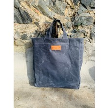 Minega Grey Moon Big Bag-Mumlu Kanvas Çanta