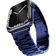 MobaxAksesuar Apple Watch 10 42mm - 38/40/41mm Kordon Klipsli Metal Kordon 04-A 2/3/4/5/6/se/7/8/9