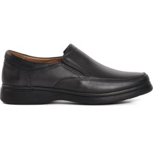 Umaro 216 Siyah Hakiki Deri Erkek Günlük Ayakkabı