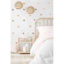 Msticker Boho Asimetrik Kalpler 150'li Duvar Sticker Seti – Çocuk ve Bebek Odası İçin Dekoratif Kalp Desenleri