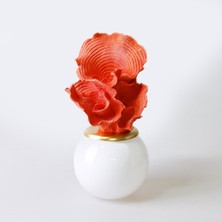 Selim Nebula Cam Küp Beyaz Turuncu