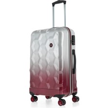 Ççs Gri-Bordo Ççs London 5226 Polikarbon Büyük Boy Valiz