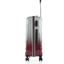 Ççs Gri-Bordo Ççs London 5226 Polikarbon Büyük Boy Valiz