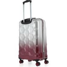 Ççs Gri-Bordo Ççs London 5226 Polikarbon Büyük Boy Valiz
