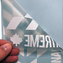 Çınar Extreme Süt Beyaz Damalı Kask Motosiklet Sticker Takımı Çınar Extreme