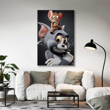 SML Tablo Tom ve Jerry Efsane Çizgi Film Karakteri Kedi ve Fare Kanvas Tablo