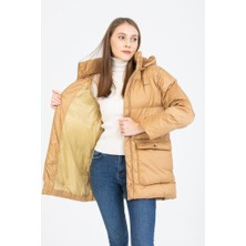 Kinetix Bella Coat Kamel Günlük Kadın Şişme Kaban