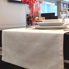 Arasta Design Arasta Design, Natural Pamuklu Keten, Krem Rengi Runner, 40X140 cm