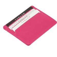 Pembe Hakiki Deri Unisex Kredi Kartlık - S1KK00001050-J7E