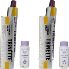 TRİNETTE 6,35 ÇİKOLATA KAHVE 60ML & BROCHES 20 VOLUME %6 OKSİDAN 60ML 2'Lİ SET