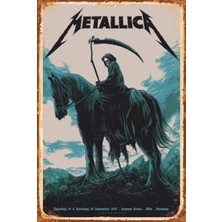 Hayat Poster Metallica Albüm Kapağı Retro Ahşap Poster