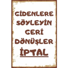 Hayat Poster Komik Sözler Duvar Yazıları Retro Ahşap Poster