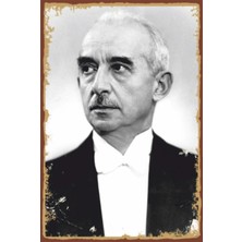 Hayat Poster Milli Şef Ismet Inonü Retro Ahşap Poster
