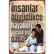 Hayat Poster Babam ve Oğlum Replik Retro Ahşap Poster