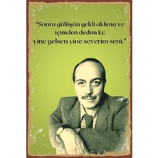 Hayat Poster Cemal Süreya Şiir Retro Ahşap Poster