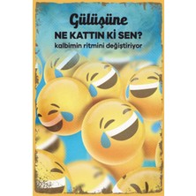 Hayat Poster Gülüşüne Ne Kattın Ki Sen Komik Sözler Retro Ahşap Poster