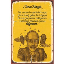 Hayat Poster Cemal Süreya Sözleri Retro Ahşap Poster