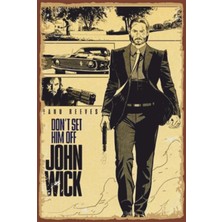 Hayat Poster John Wick Retro Ahşap Poster