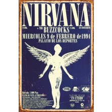 Hayat Poster Nirvana Albüm Retro Ahşap Poster