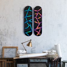 Hedgehog Art Shop "path Of Galaxy" Kaykay Duvar Dekoru, El Yapımı Ahşap Duvar Dekoru