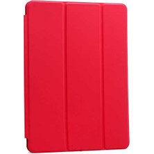 Case 4U Apple iPad Pro 2018 Kılıf 11" 360 Derece Dönebilen Standlı Deri Görünümlü Tablet Kapak Kırmızı