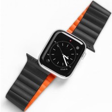 Coofbe Zincir Style Apple Watch 42-44-45MM Için Mıknatıslı Kordon Kayış, Ultra Rahat Yıkanabilir