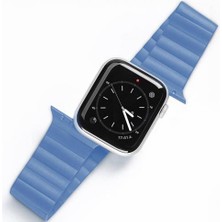 Coofbe Zincir Style Apple Watch 42-44-45MM Için Mıknatıslı Kordon Kayış, Ultra Rahat Yıkanabilir