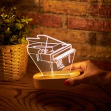 Hediye Sepeti Hediyesepeti Piyano Çalanlara Özel 3D LED Lamba