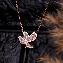 Byes 925 Ayar Gümüş Kuş Kolye