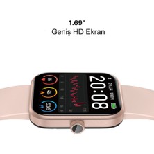 Tozo S2 5ATM Su Geçirmez Nabız Oksijen ve Uyku Monitörü Hd Dokunmatik Ekran Akıllı Saat Rose Gold( Tozo Türkiye Garantili )