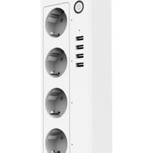Akım Korumalı 1.5m 4 Lü 4xusb Wifi Telefon Kontrollü Akıllı Priz Fsm3