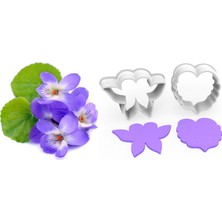 Butedo Menekşe Büyük Boy Çiçek Yapım Kesici Set 2’li – 5cm