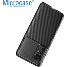 Microcase Xiaomi 12 /xiaomi 12X Maxy Serisi Carbon Fiber Silikon Kılıf - Siyah AL3413