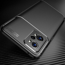 Microcase Realme Gt Neo 2 Maxy Serisi Carbon Fiber Silikon Kılıf - Siyah AL3413